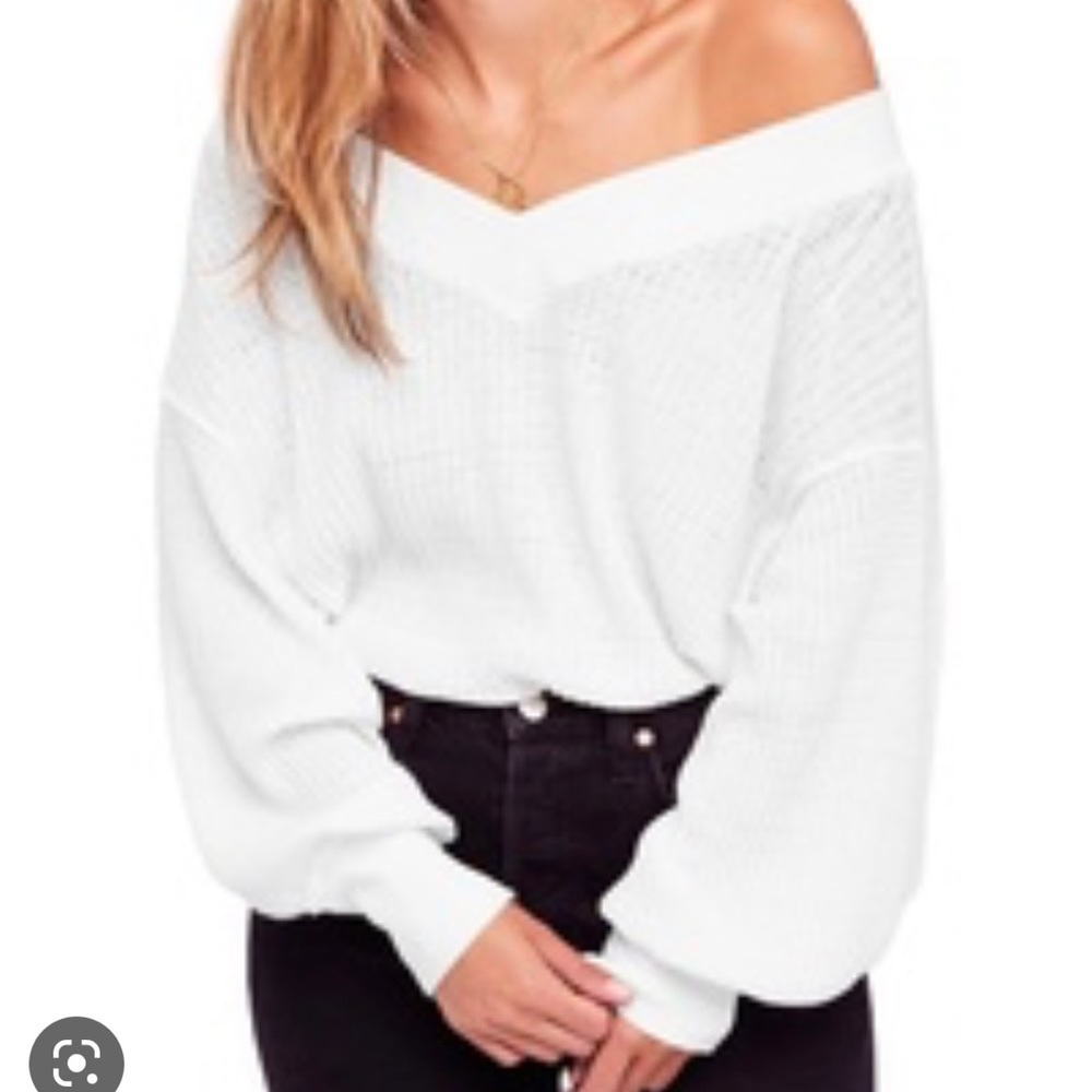 We The Free White Off-Shoulder Top